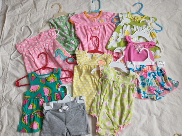 Lot Of 10 pc Baby Toddler Girls Size 3 Months Clothes Outfits Spring Summer EUC!