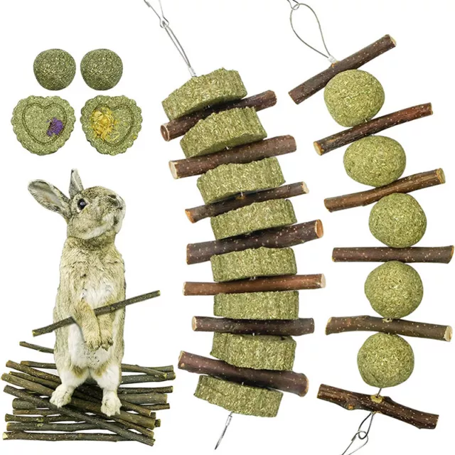 Kleintier Kauen Spielzeug Grasball Kaninchen Hamster Meerschweinchen Chinchilla