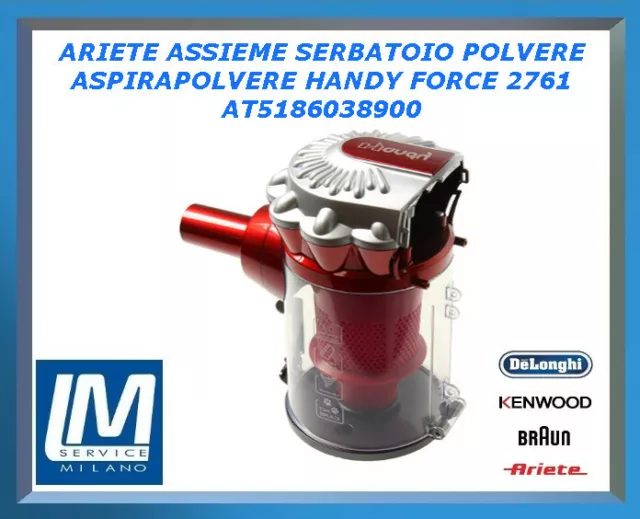 Ariete Contenitore polvere AT5186038900 per scopa Handy Force 2761