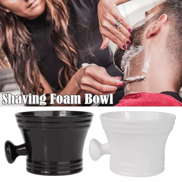 Handle Shaving Soap Cup Plastic Bubble Tray Durable Shaving Foam Bowl  Salon
