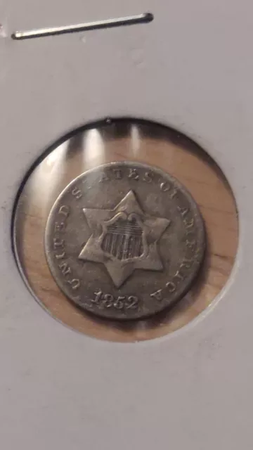 1852 Trime 3 Cent Piece
