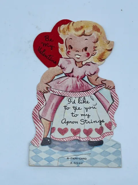Vintage Valentines Card Gift Pretty Package Id Like To Tie You To Me  Glitter