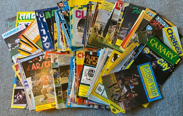 125 ENGLISH FOOTBALL Programmes of 1980's massive bundle of 125! - all ...