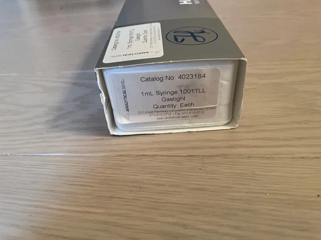 Hamilton 1001TLL Gastight 10001   Laboratory Syringe 1000 uL  4023184 Analytical