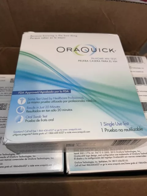 Prueba de VIH en el hogar OraQuick - ¡Resultados en 20 minutos!  ¡Privado! EXP 3/31/2025