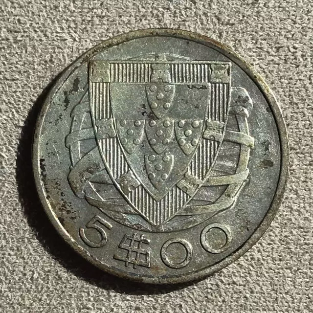 1933 5 Escudos Portugal KM 581