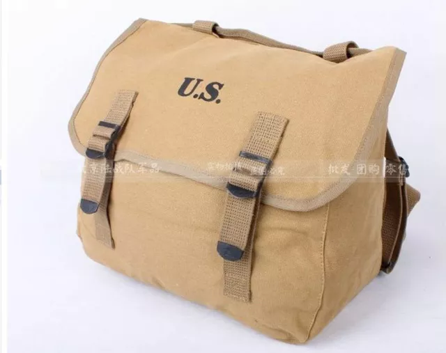 WWII WW2 US Army M1936 M36 Musette Field Bag Military Back Pack Haversack- US002