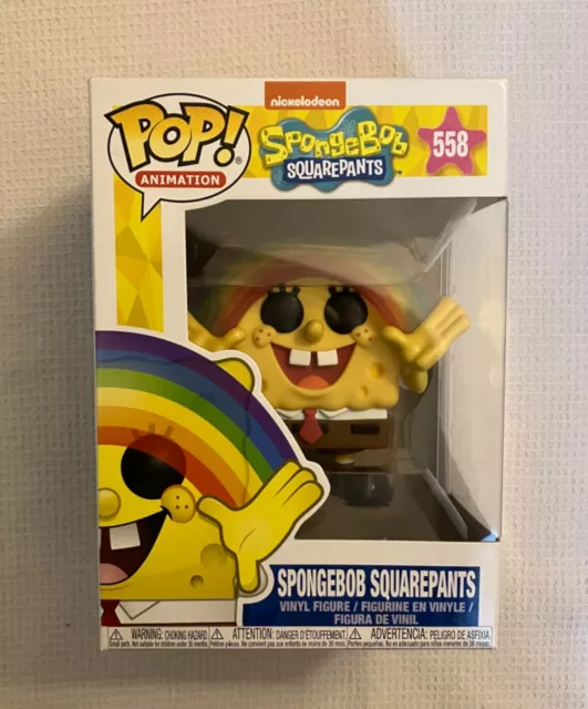 Spongebob Squarepants Spongebob With Rainbow Funko Pop Vinyl Figure