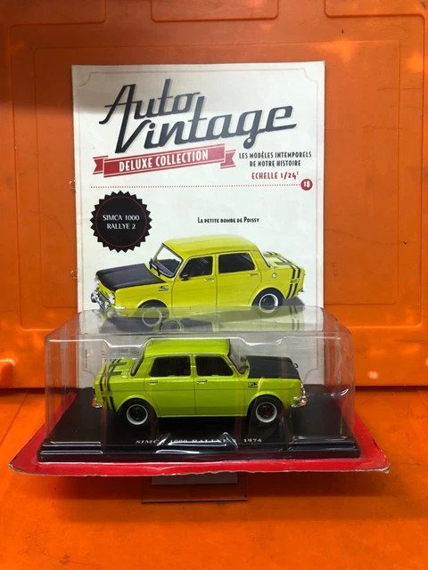 Modèle Réduit 1:24 Simca 1000 Rallye 2 - Collection Hachette Auto Vintage N°18 - Neuf