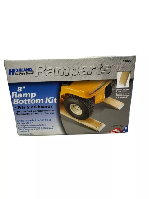 Ramp Aluminum Truck Bottom End Kit Loading ATV Mower Motorcycle 8" Wide 2 Pieces