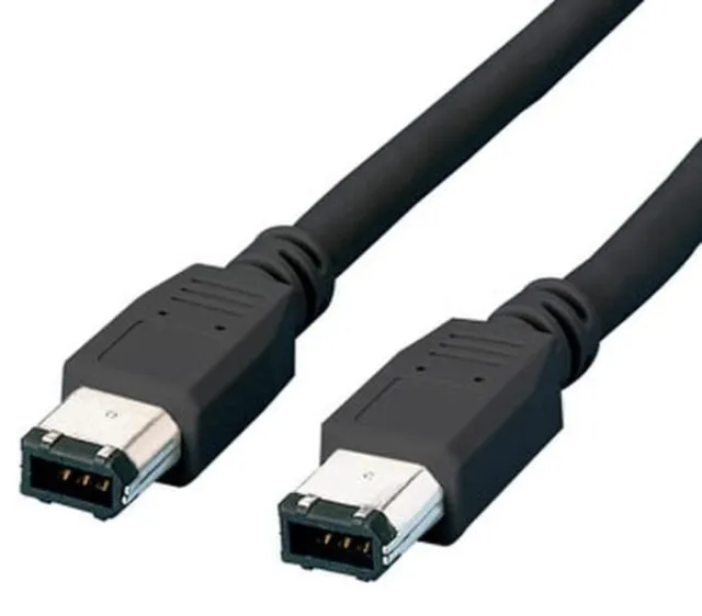 3 Fuß IEEE-1394A Firewire 400 6-poliger Stecker auf 6-poliges Stecker Kabel Daten DV Geschwindigkeit 400 MBPS