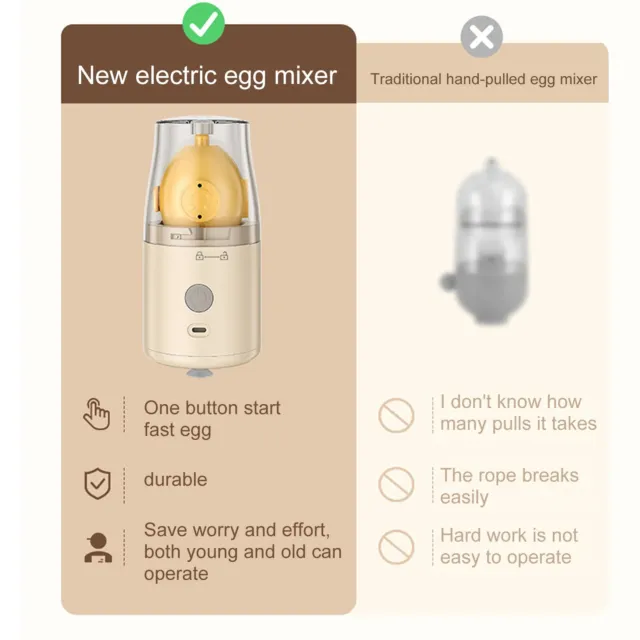 Miscelatore elettrico per uova cucina domestica macchina per budino 15 W 168*85 mm macchina per colazione