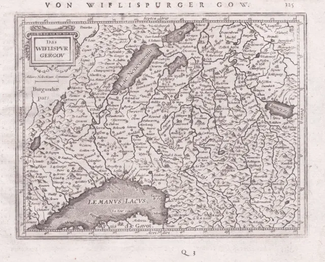 Wiflispurgergou Waadt Vaud Schweiz Suisse Thuner See carte Karte Mercator 1651