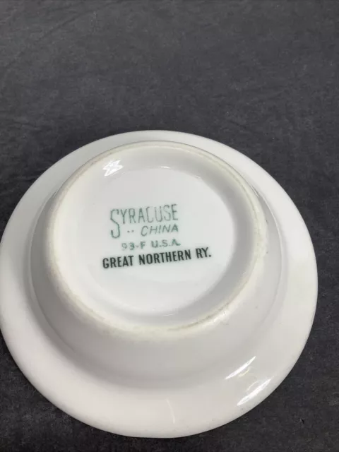 Syracuse China®️Great Northern Railroad®️Floral Ashtray ~93F USA