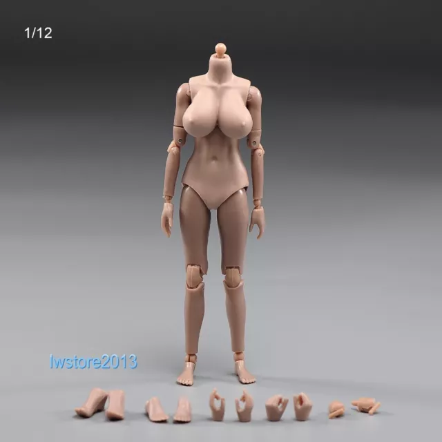 1/12 GX014 6inch Suntan Skin Super Large Breast Female Action Figure Body Toys