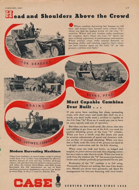 Magazine Ad - 1947 - CASE Tractors