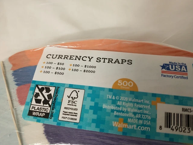 Currency Straps 500 Count