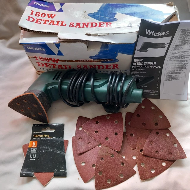 WICKES 180W DETAIL sander and pads £15.00 PicClick UK