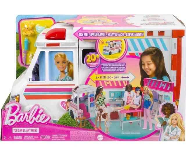 Barbie Care Clinic Playset Ambulance Transforms into Hospital