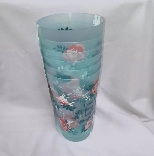 KATYDID GROOVY FLOWERS 40 OUNCE TUMBLER WITH HANDLE AND STRAW-NEW 2023