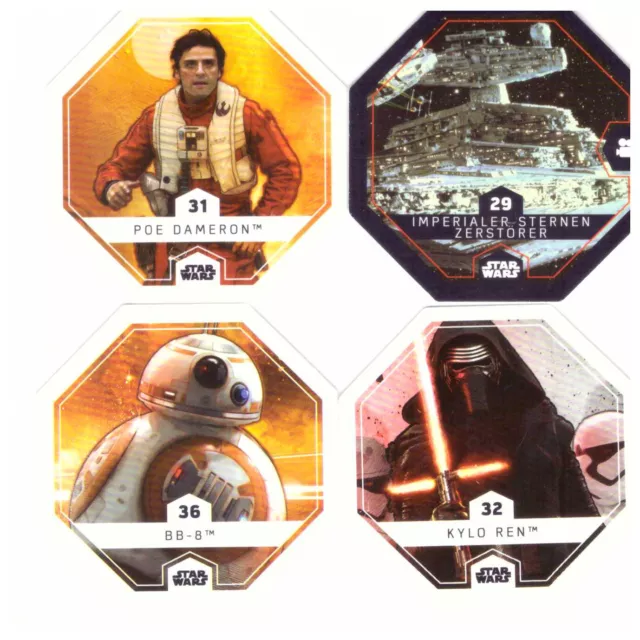 REWE präsentiert Star Wars Cosmic Shells - Sticker 29,31,32,36