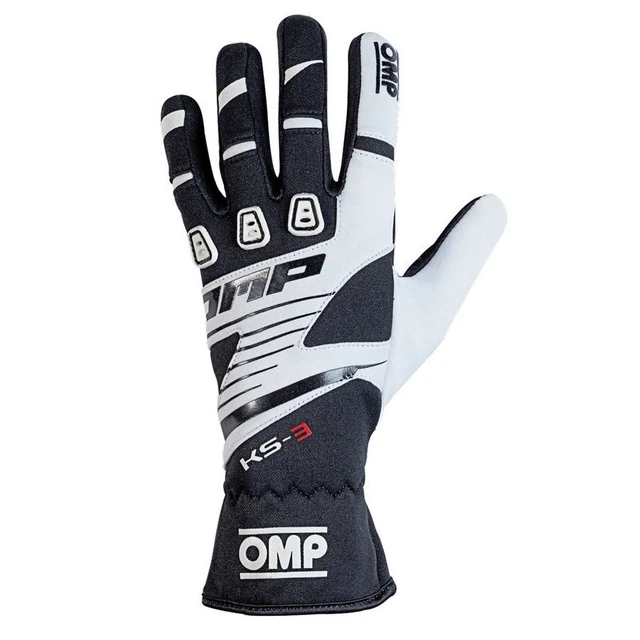 OMP 1596645 Guanti; Nero/Bianco; Set di 2; Taglia S
