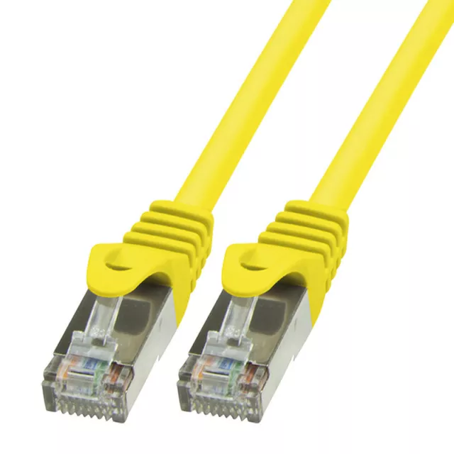 1m CAT.6 Patchkabel Netzwerkkabel SFTP gelb LAN Ethernet DSL RJ45 Kabel