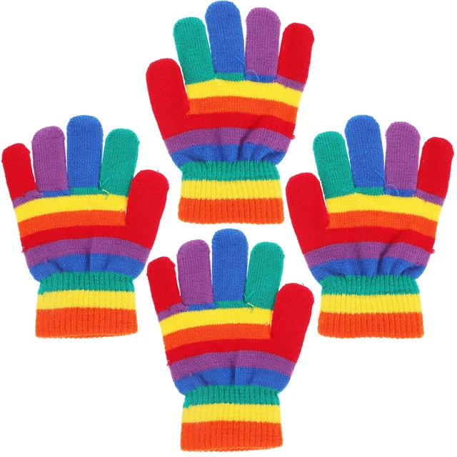 4 Paia Guanti Snowboard Adolescenti Guanti Caldi Bambino Caldo Mitten