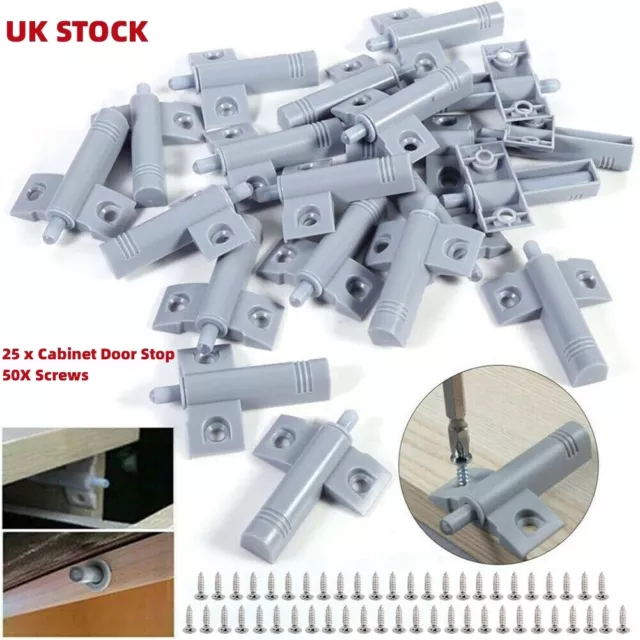 25 PCS Soft Close Kitchen Cabinet Door Stop Drawer Quiet Closer Damper Buffers