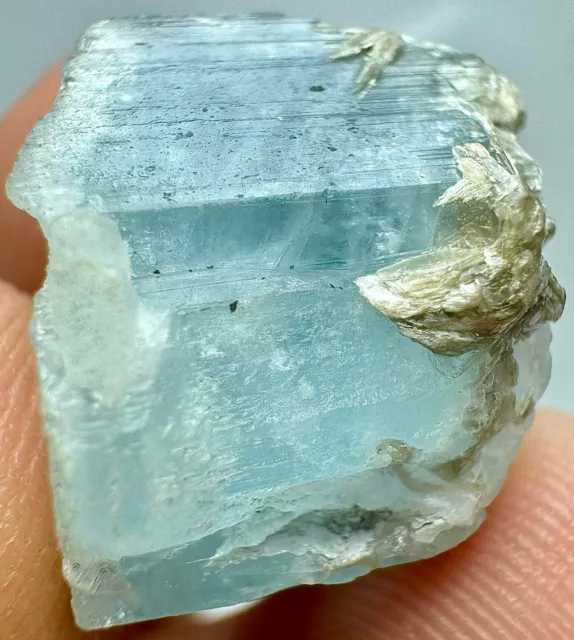 51 Carat Ultra Rare!! Goshenite Huge Crystal With Mica From Gilgit @PAK