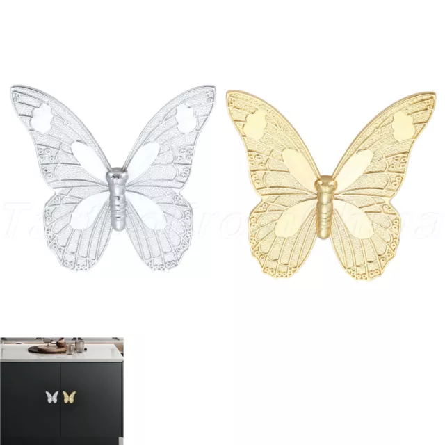 1x Butterfly Shape Pull Handles Kitchen Cabinet Drawer Wardrobe Door Knobs Decor