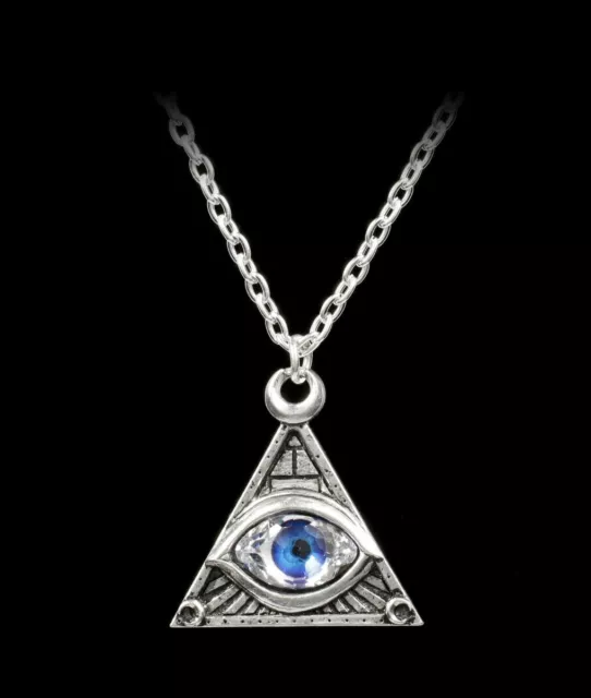 Alchemy Gothic Halskette - Eye of Providence - Fantasy Anhänger Kette Schmuck