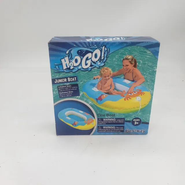 Junior Boat Pool Float Water Lounge Raft by H2O GO 48.8" x 29.1" x 9.8"