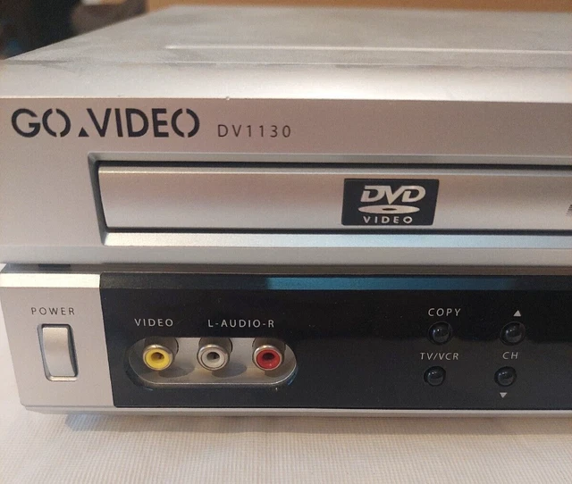 GO VIDEO DV1130 Silver DVD VCR Combo Player HiFi VHS Recorder Tested