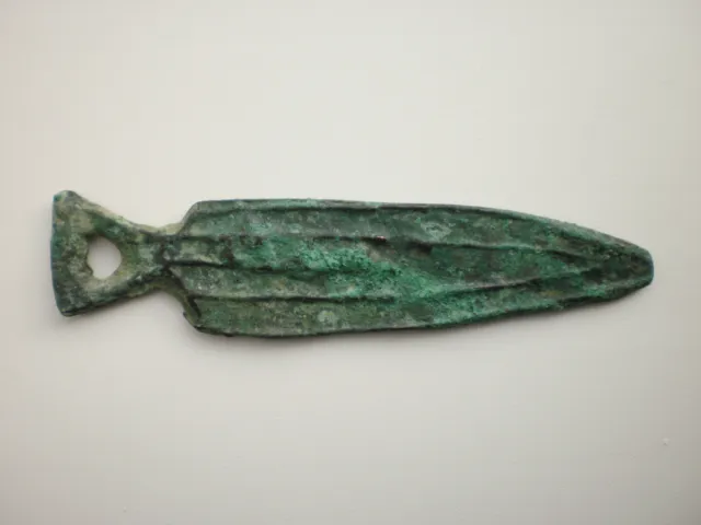 Ancient Rare Bronze Pendant Amulet DAGGER Koban Culture Late Bronze Age
