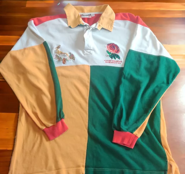 Vintage Rare 1994 South Africa v England Rugby Union Mens Jersey Shirt 44" chest