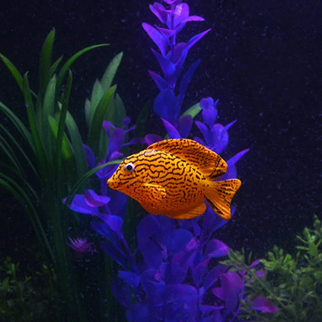 4PCS Aquarium Fish Tank Luminous Silicone Artificial Fake Fish Landscape Orn Hgf
