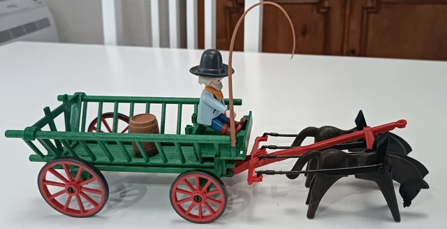 Figurine Playmobil Cowboy Avec Redingote Et Haut-de-forme Noir - Vintage, état Neuf