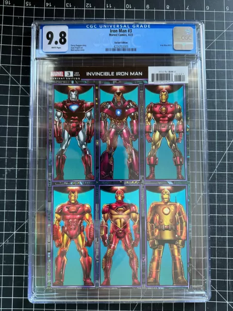 Marvel Invincible Iron Man #3 2023 Bob Layton Connecting Armor Cover CGC 9.8