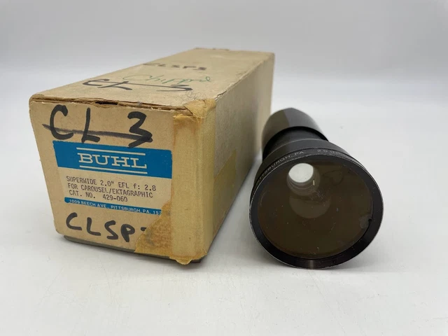 Buhl Superwide 2.0" f/2.8 Projector Projection 429-60 Lens Flat Field Superwide