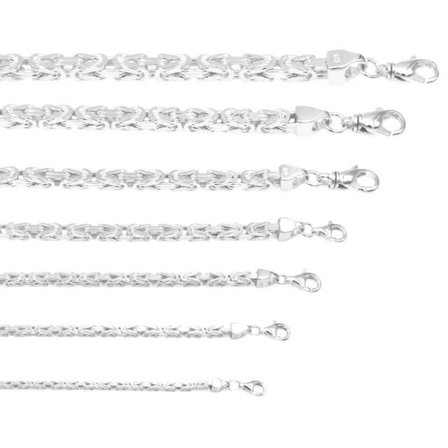 Königskette 925 Sterling Silber massiv Collier Halskette Armband Königs Kette