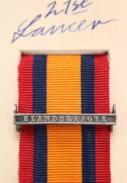 Qsa Queens South Africa Medal Ribbon Bar Clasp Elandslaagte Boer War Campaign