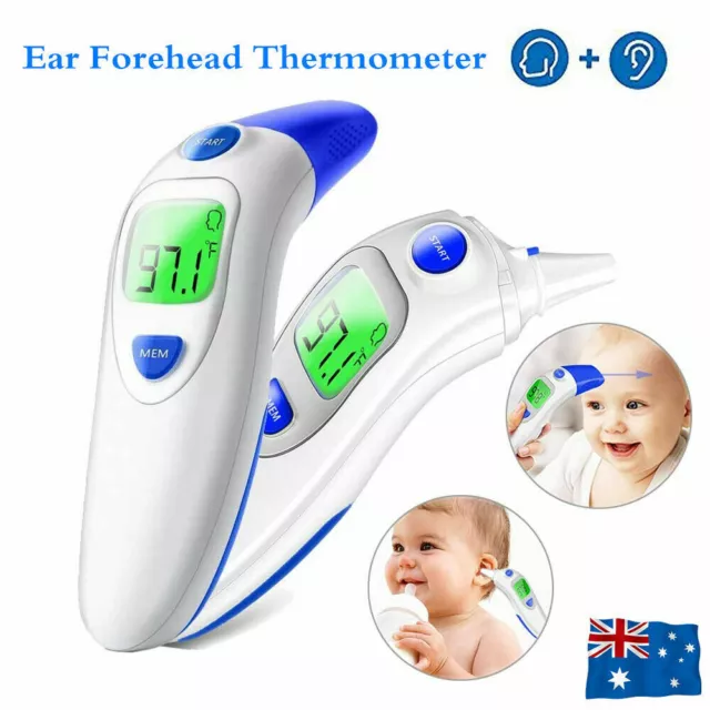 Baby Adult Digital Infrared^^Forehead Ear Thermometer Memory Recall Temperature'