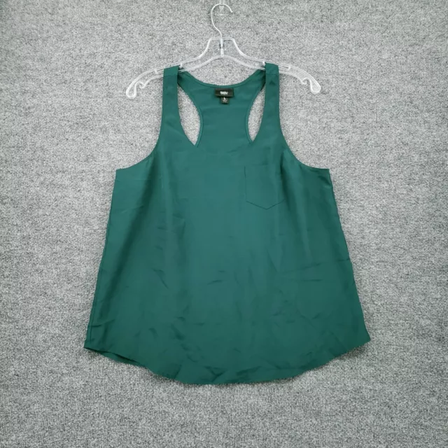 Mossimo Tank Womens L Large Green Scoop Neck Pocket Halter Sleeveless Polyester
