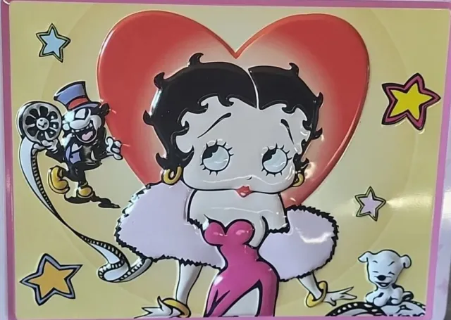 Betty Boop Metal Lunch Box Pink 2003  King Features Syndicate Tin Box Company