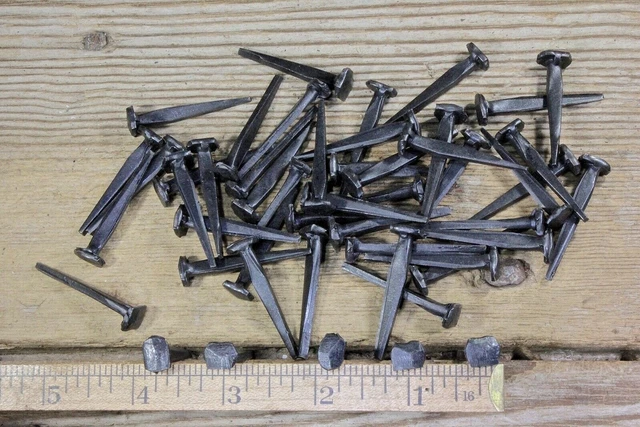 1 1/2" Rose head 100 nails square wrought iron vintage rustic Decorative look