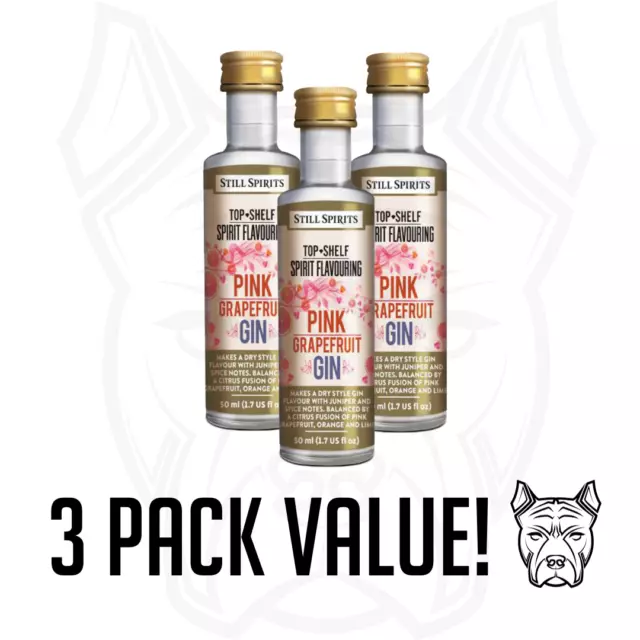 Still Spirits Top Shelf Pink Grapefruit Gin Spirit Essence - 3 Pack Value!