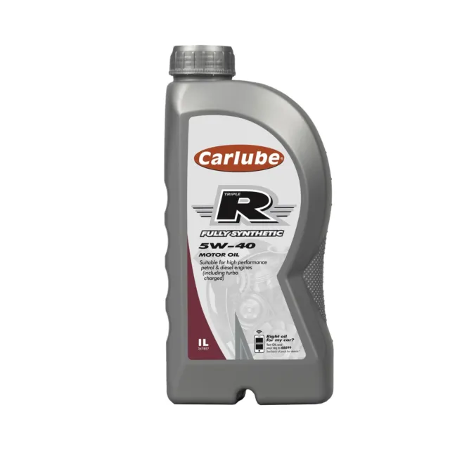 Carlube Triple R 5W-40 Fully Synthetic Low Ash Oil Petrol & Diesel Engines 1L