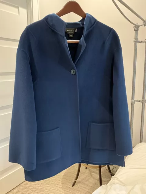 St. John Teal Wool 1-Button Jacket, Sz. 12