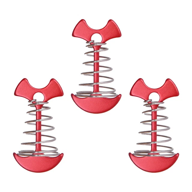 Karabinerhaken Druckknopf-Kit Deckzeltpflock Red Aluminiumlegierung